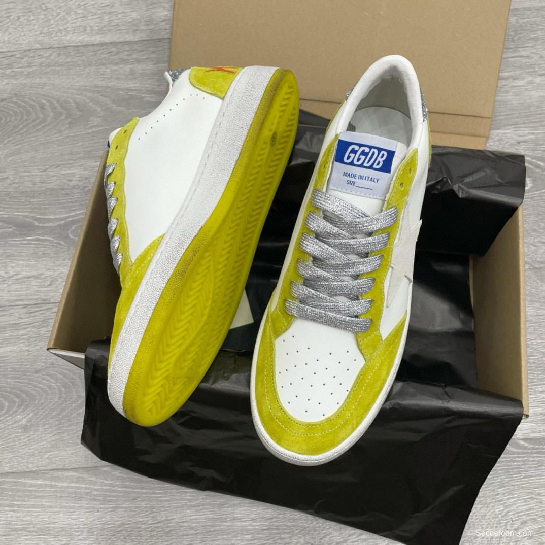 2024 Unisex GGDB White Yellow Suede Leather Sneaker MJ00260