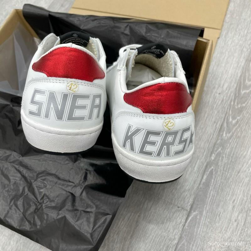 2024 Unisex GGDB White Silver Glitter Leather Sneakers MJ00260