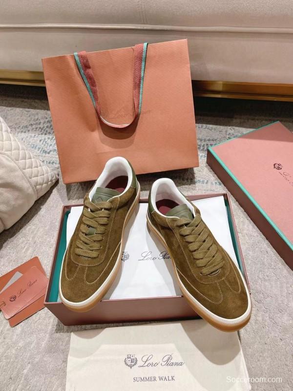 2025 Unisex Le Parmentier Olive Green Suede Leather Sneakers High Version LY00320(F)/LY00330(M)