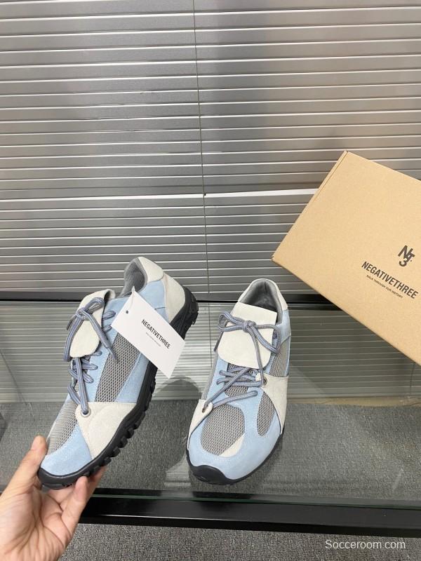 2025 Women Puma Light Blue White Oxford Leather Breathable Sneakers KFY00280