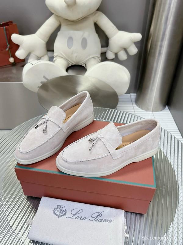 2024 Men Le Parmentier White Suede Loafers MJ00270