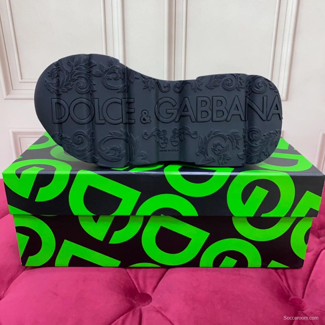 2025 Unisex Dolce Gabbana Black Mesh Leather Sneakers LY00330(F)/LY00340(M)