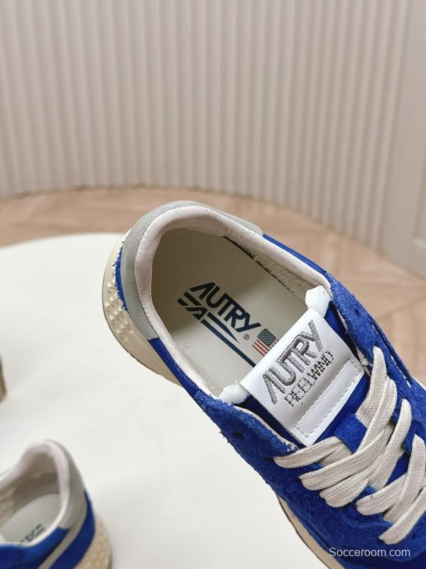 2024 Men Autry Blue Grey Suede Mesh Sneakers MJ00330