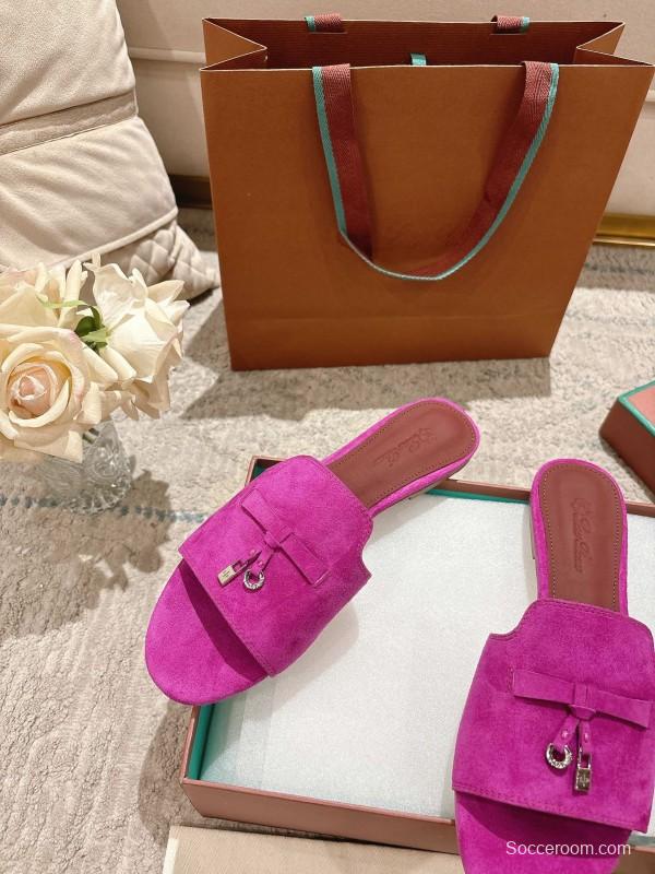 2025 Slippers Le Parmentier Pink Suede Slippers