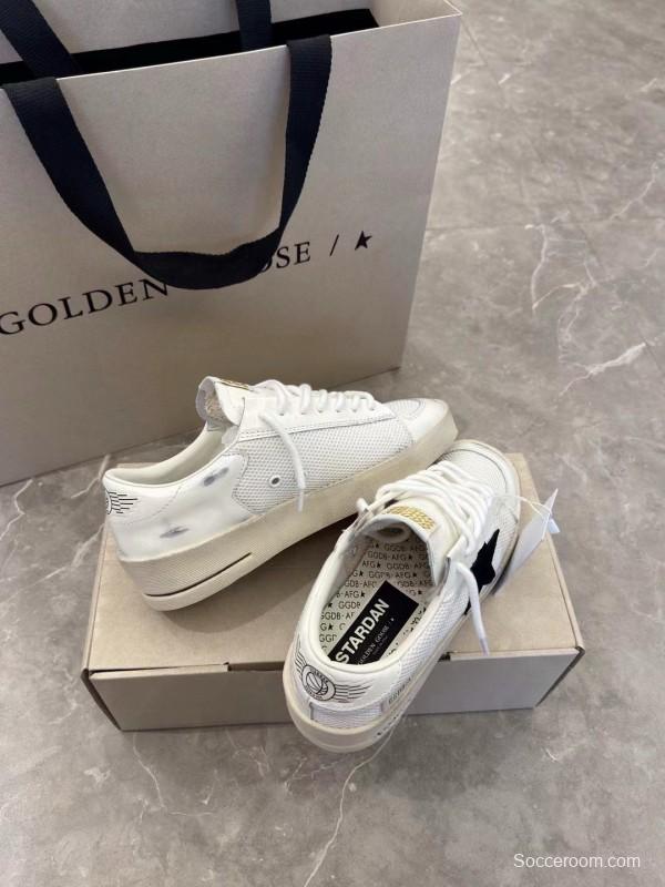 2024 Unisex GGDB White Black Leather Mesh Low Top Sneakers MJ00260