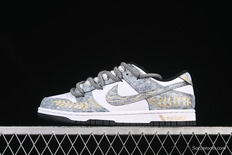 Nike SB Dunk Low Wheat Strap Low-Top Casual Skate Shoes - DD1391-100