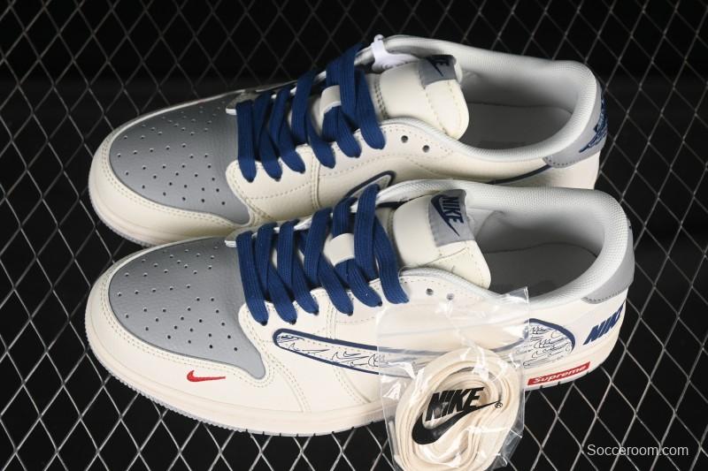 Nike Travis Scott x Fragment Design x Air Jordan 1 Low OG SP AJ1 Low-top Casual Sneakers - XS7089-597