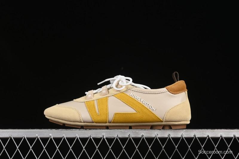 Louis Vuitton Sneakerina Round Toe Lace-Up Ballet Style Flat Training Shoes