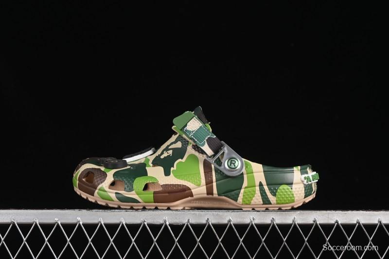 Bape x Crocs Classic Clog Camouflage Print Comfortable Versatile Clog - B.D4