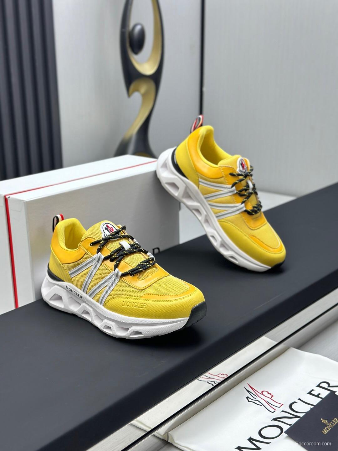 2025 Unisex Moncler Yellow Black White Cordura Gore-Tex Rubber Outdoor Running Shoes AS00390