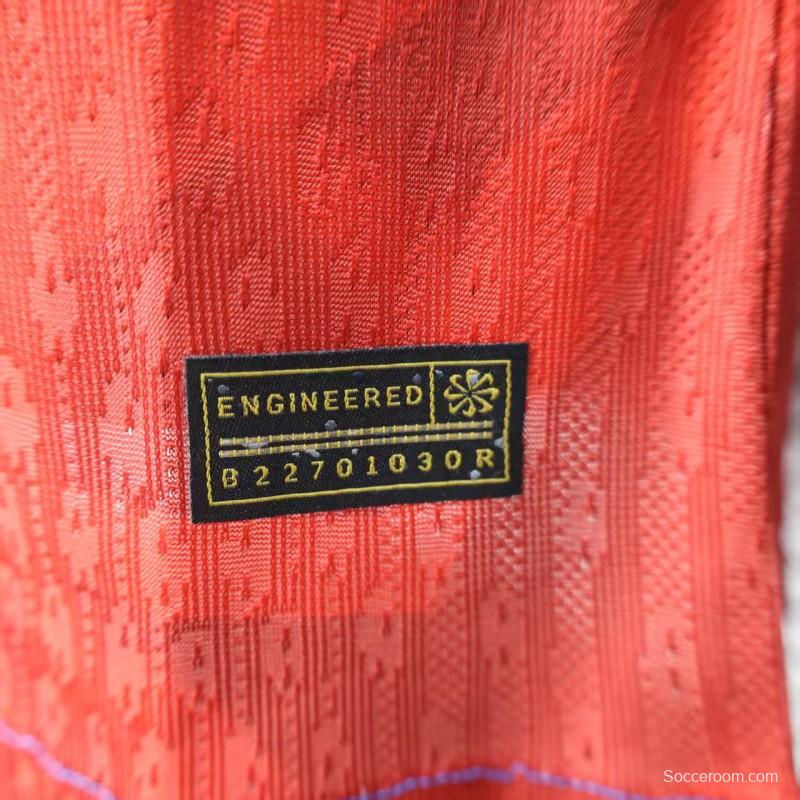 Player Version 25/26 Barcelona Travis Scott Blue with Red Half Split Jersey