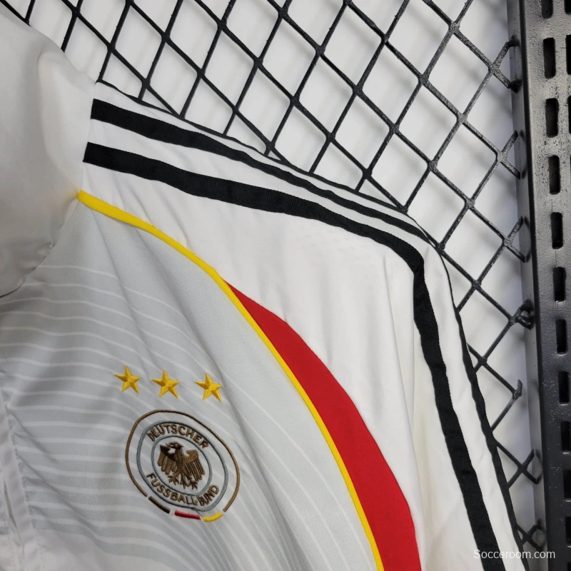 2025 Germany Jacket White/Red Windbreaker
