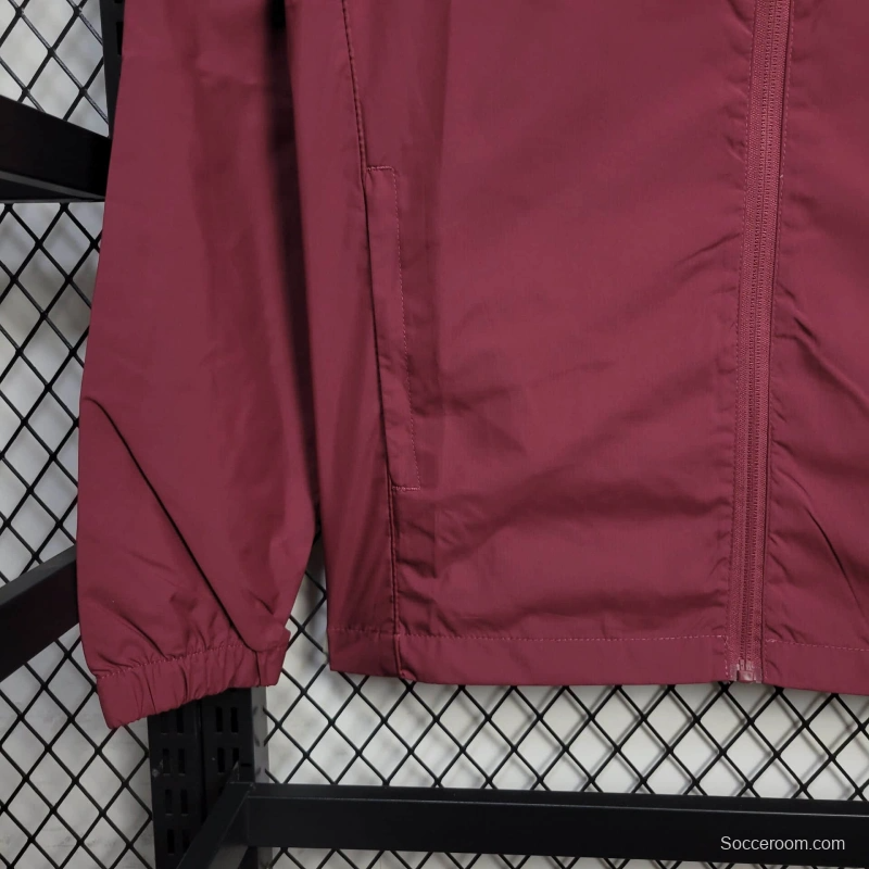 25/26 Bayern Munich Jacket Wine Windbreaker