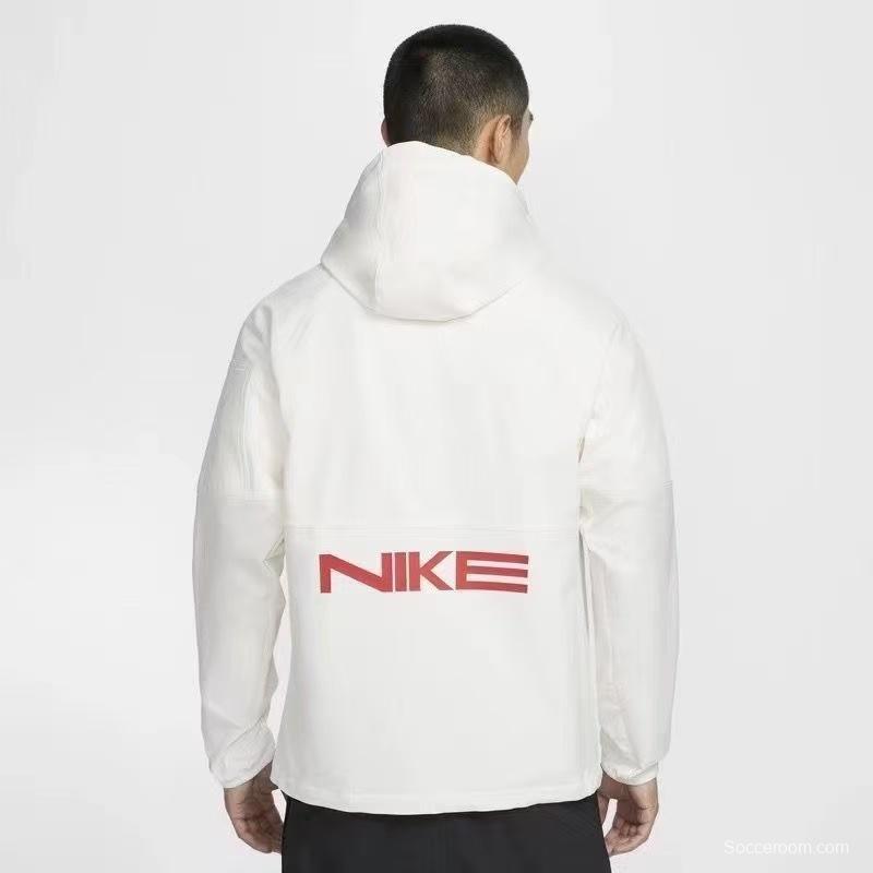 2025 NIKE White/Black Casual Jacket Windbreaker - 2 Colors