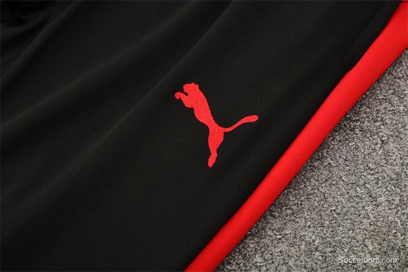 25/26 Portugal Black Half Zipper Jacket+Long Pants