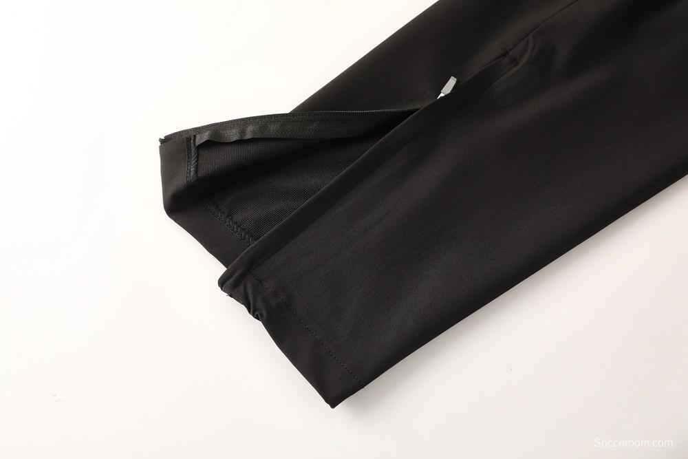 25/26 Adidas Black Hoodie Full Zipper Jacket + Long Pants