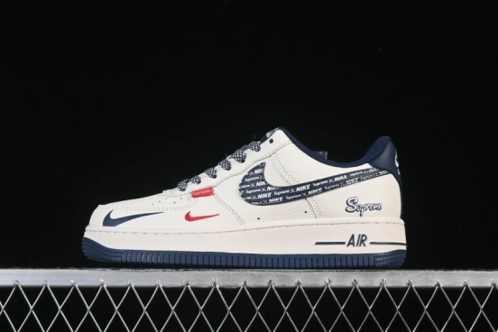 Nike Air Force 1'07 Low Collaboration Beige Camouflage Red Blue Hook Casual Skate Shoes - XD2588-609