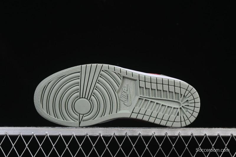 Nike Air Jordan 1 Low AJ1 White Green Red Low-top Casual Skate Shoes - 553558-133