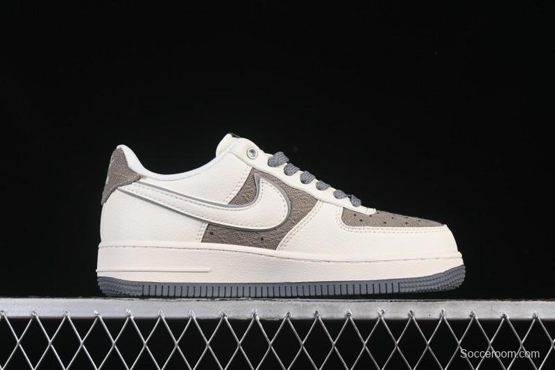 Nike Air Force 1 '07 Low Supreme Collaboration Beige Canvas Casual Sneakers - XX3168-210