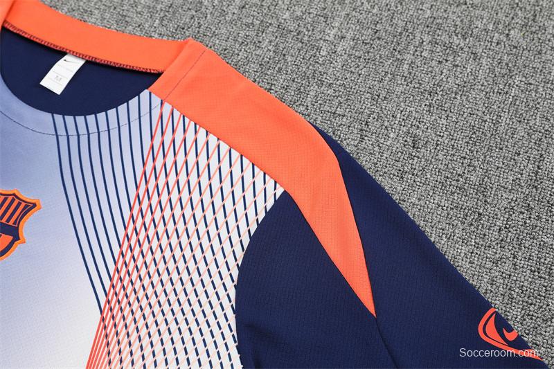 25/26 Barcelona Royal Blue Camouflage T90 Short Sleeve Jersey+Shorts