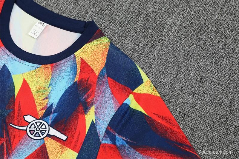 25/26 Arsenal Yellow Red Camouflage Short Sleeve Jersey+Shorts With XS