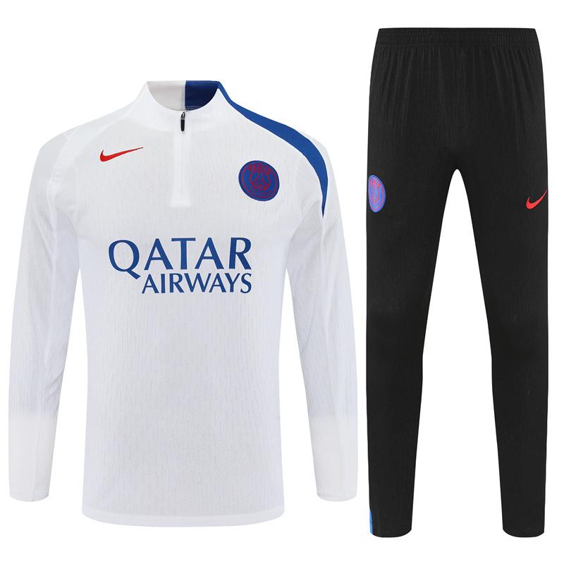 Player Version 25/26 Paris White T90 Half Zipper Jacket+Long Pants