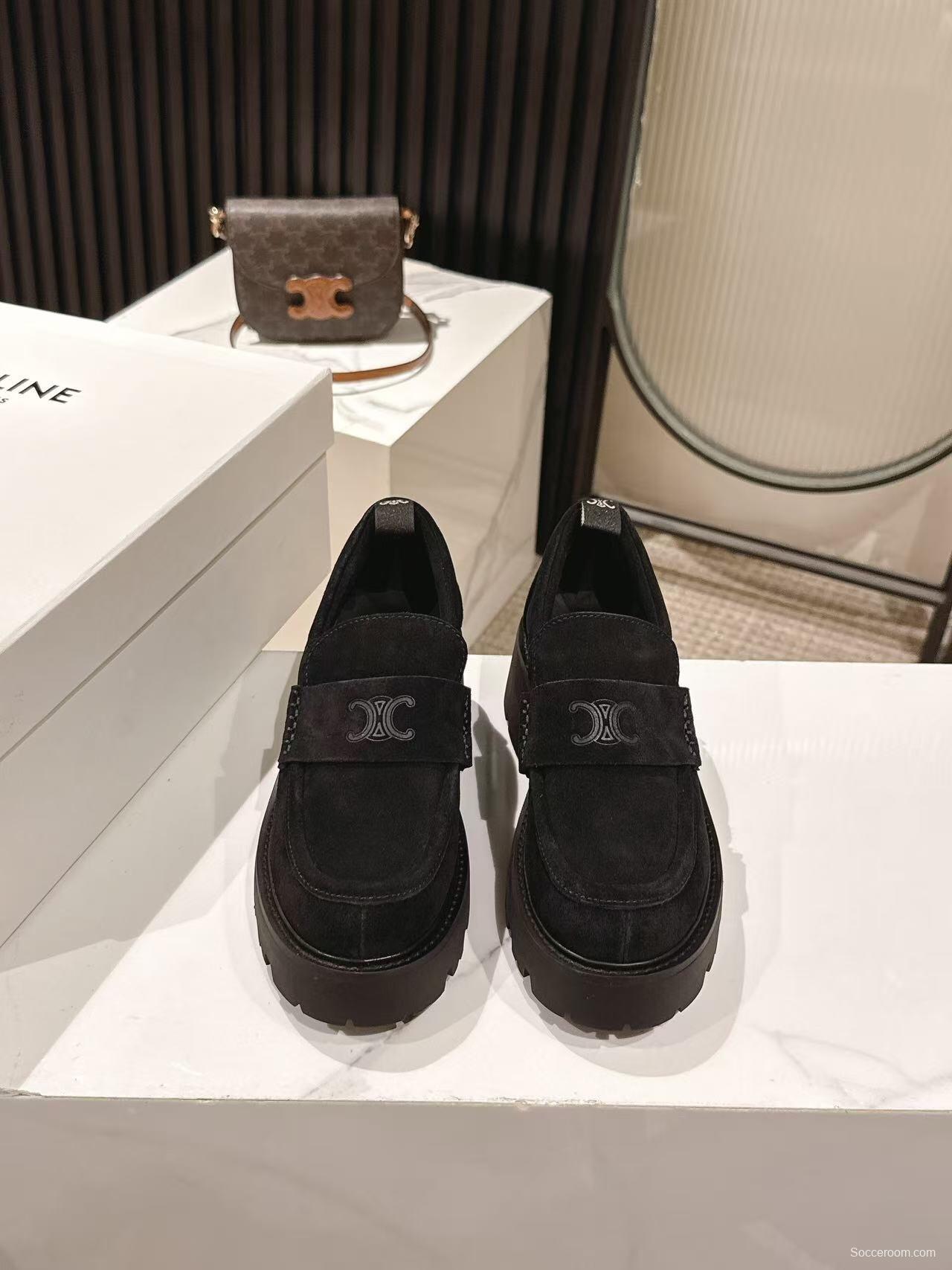 CELINE 2025/SS Fall Winter Latest Runway Lisa Same Style Platform Loafers - LY00300