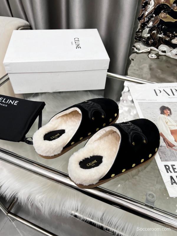 CELINE 2025 SS Studded Birkenstock Sandals - LY00270