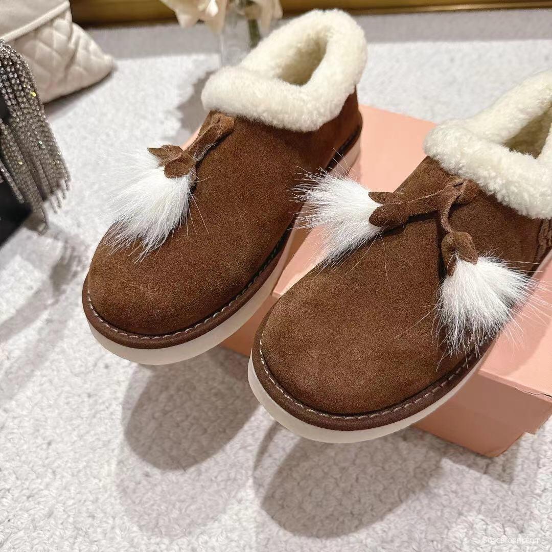 MIU MIU 2025 SS Korean Style Popular Small Potato Snow Boots Upgraded Version - LY00290