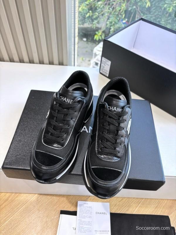 Chanel 2025 SS New Arrival High-Heel Two-Tone Casual Sneakers - KFY00320