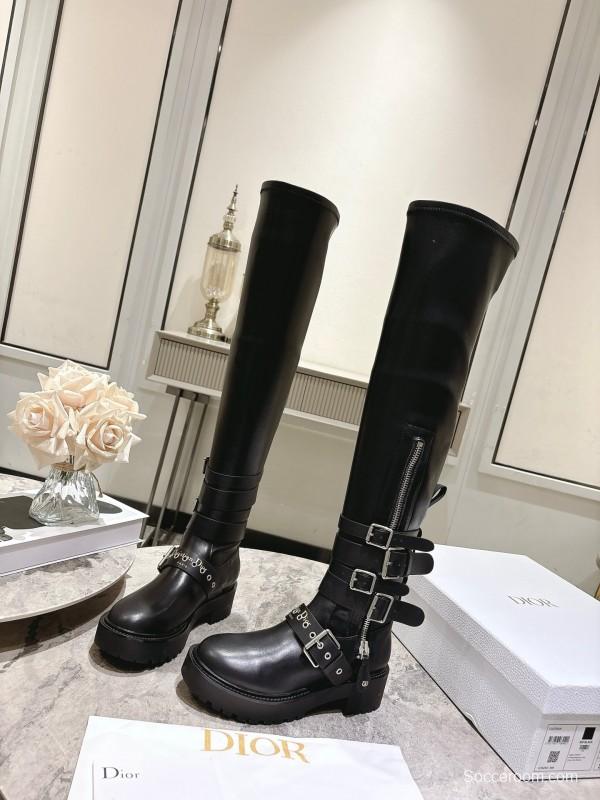 Dior 2025/SS Punk Style Strap Ankle Boots - KFY00500