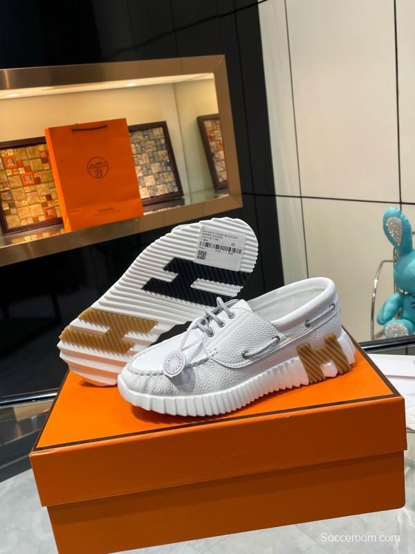 Hermès Classic Casual Sports Shoes with Exaggerated H Logo and Heightening Design - LY00300