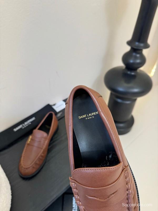 Saint Laurent Classic Loafer Leather Shoes - KFY00350