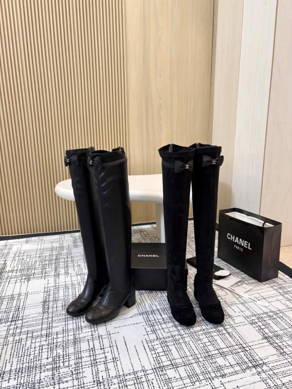 Chanel Classic Chunky Heel Back Zipper Ankle Boots - LY00320