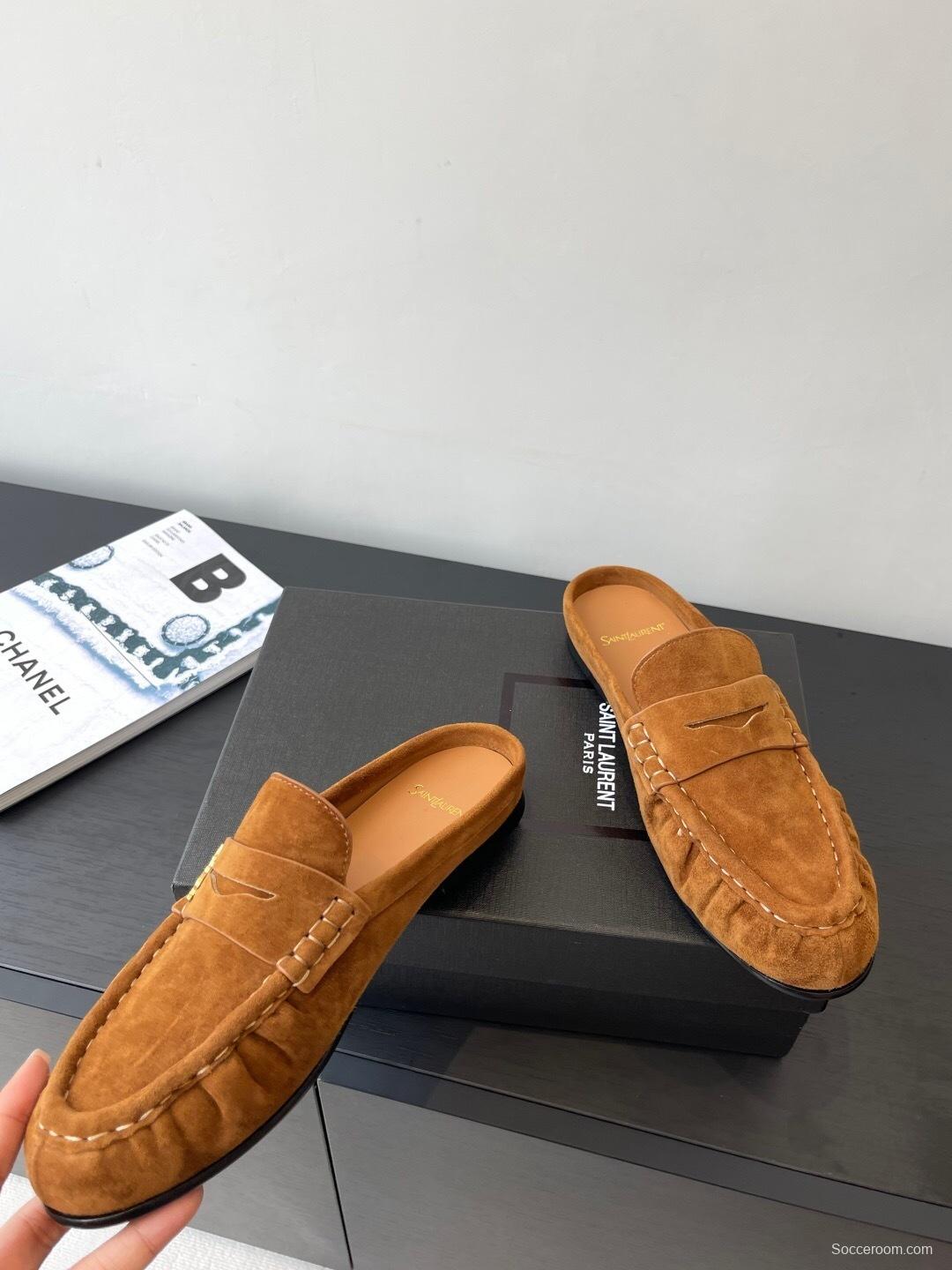 Saint Laurent Classic Loafer Mule Flats - KFY00320