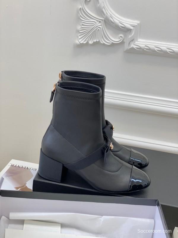 Chanel 2025/SS Autumn Winter Bow Mary Jane Ankle Boots - LY00320