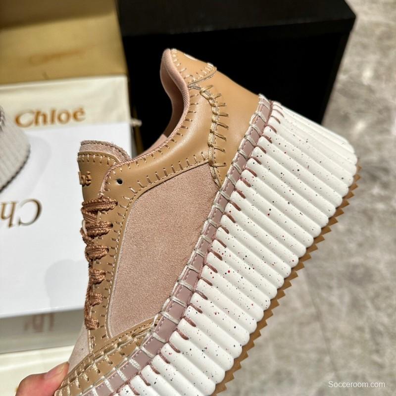 Chloe 2025/SS Hand-Stitched Mark Line Casual Shoes - LY00350