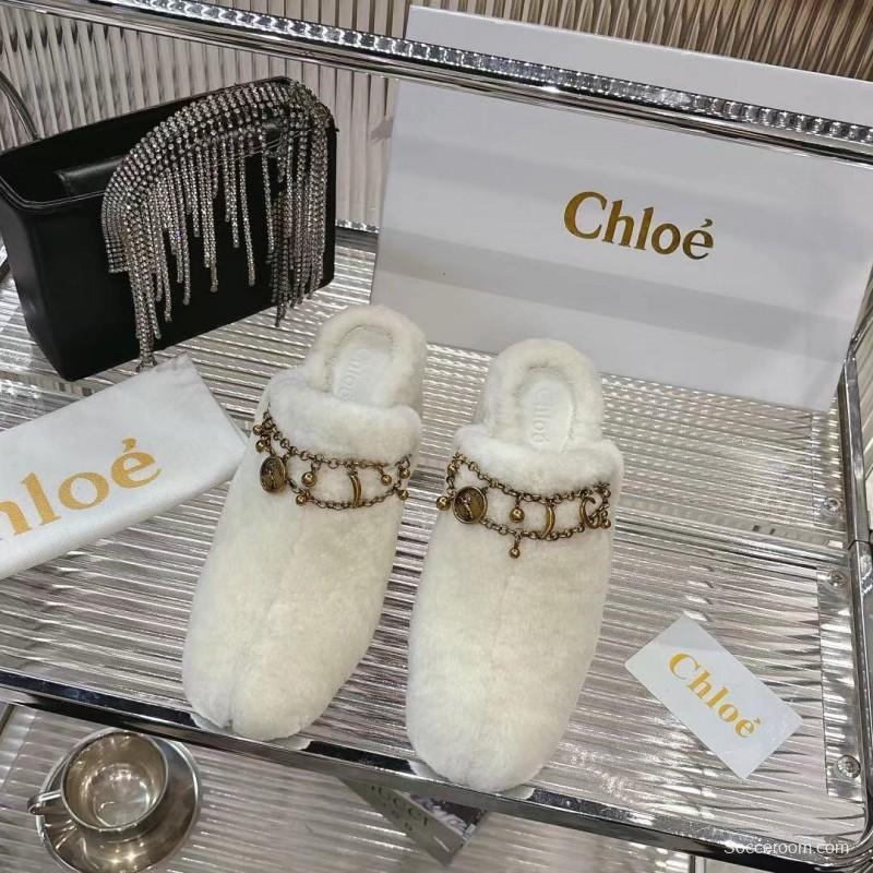 Chloe 2025/SS Real Fur Slippers - LY00320