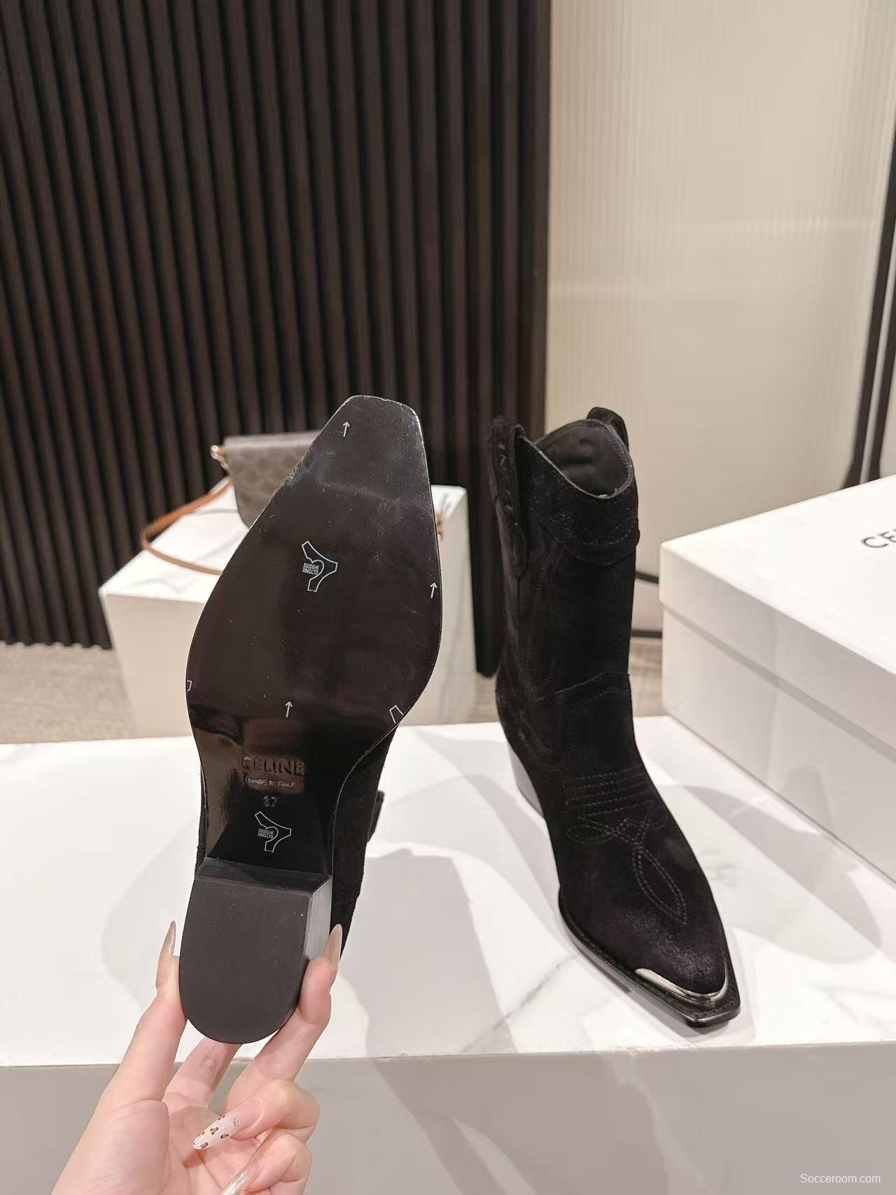 CELINE 2025 SS Fashion Boots with Arch of Triumph Logo - LY00440