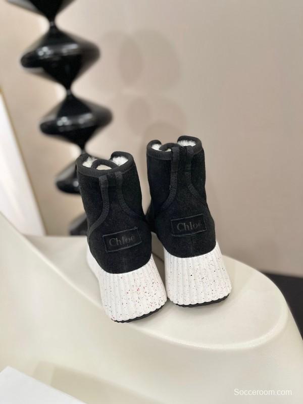 Chloe 2025 SS New Snow Boots with Imported Suede and Genuine Wool - LY00350