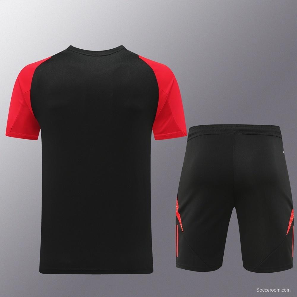 2025 Belgium Black Short Sleeve+Soccer Shorts