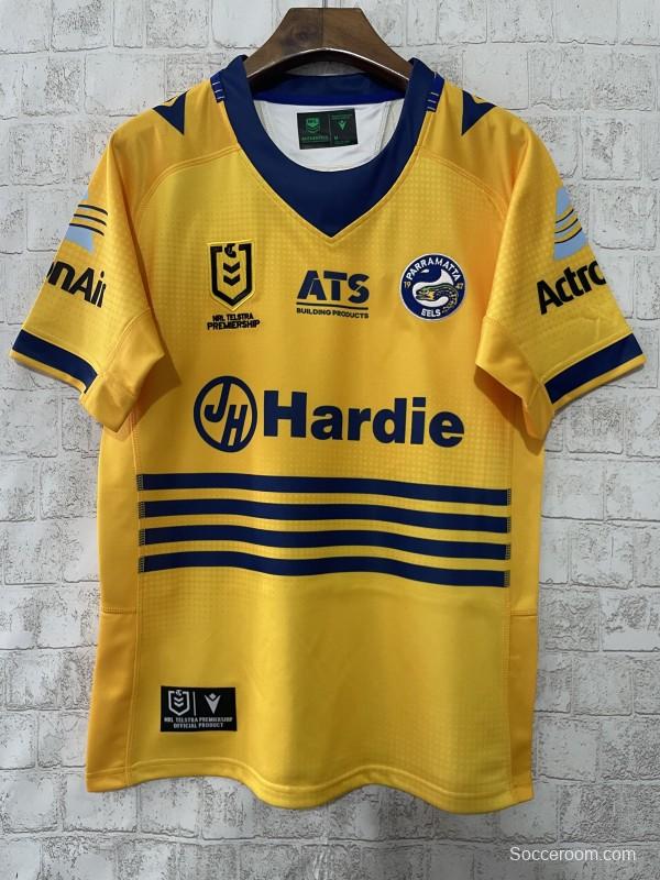 25/26 Parramatta Eels Gold with Navy Stripes Jersey