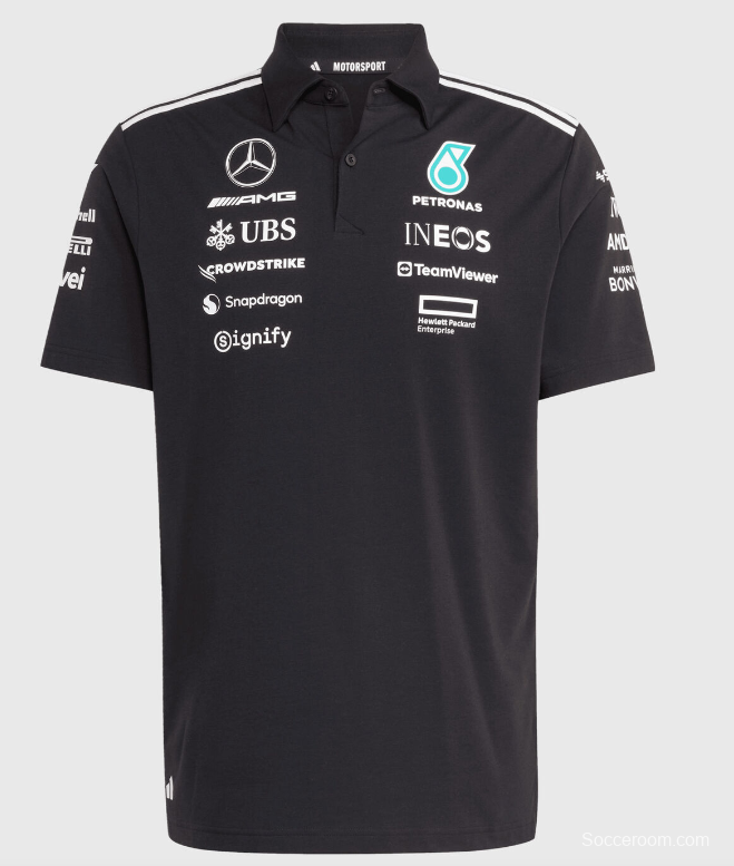 2026 F1 Mercedes-AMG Petronas F1 Team Black Polo Shirt