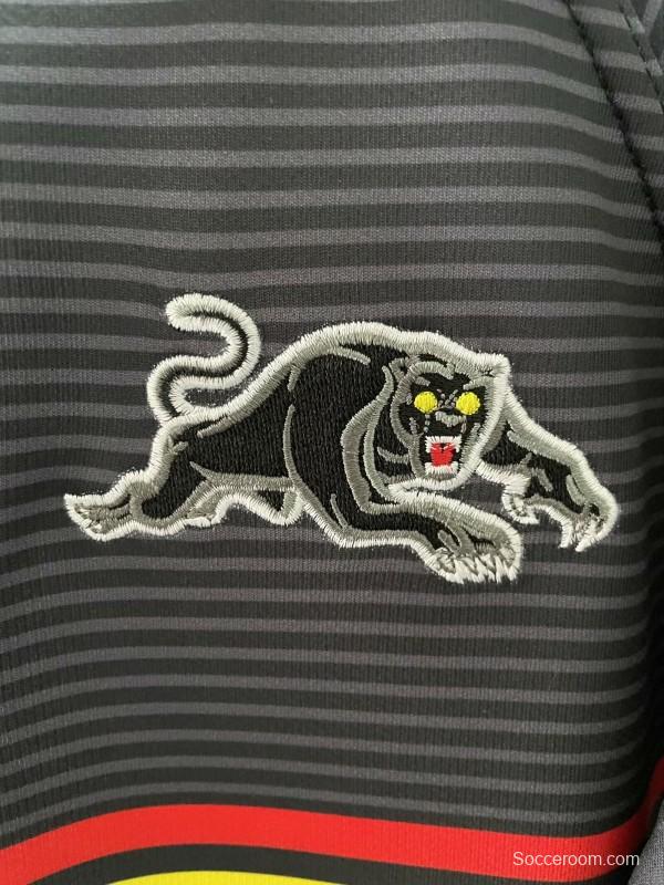 25/26 Penrith Panthers Black with Rainbow Horizontal Stripes Jersey