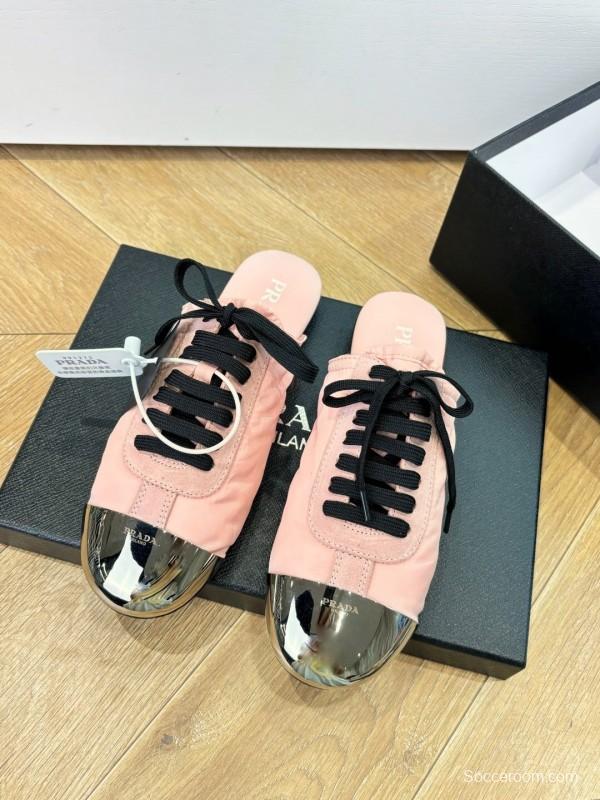 Prada 2025 SS Metal Toe Thin Sole Trainer Casual Shoes - LY00270