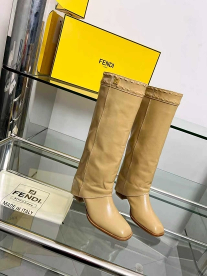 Fendi 2025 SS Wide-Calf Boots with Block Heel - LY00440/LY00510