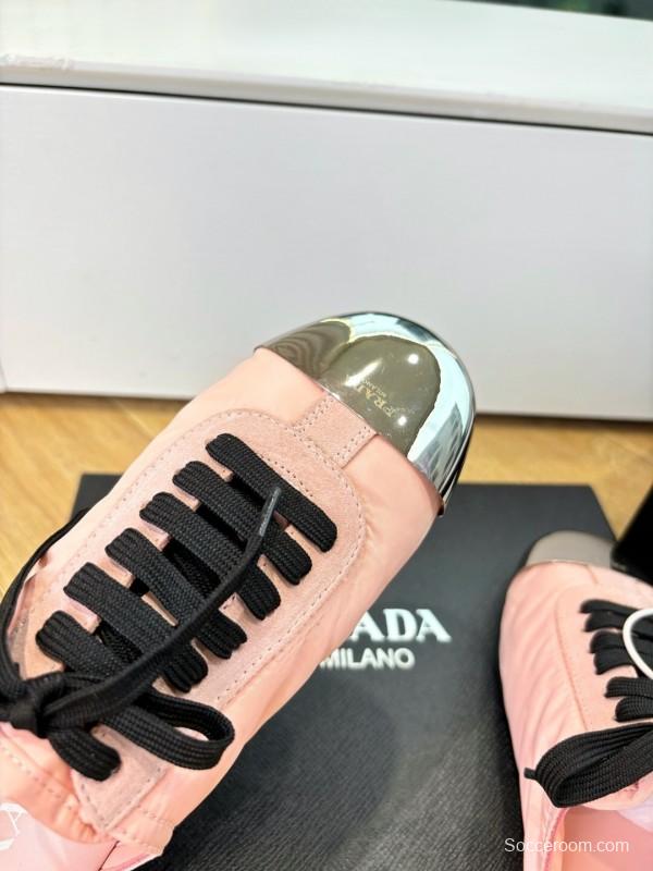 Prada 2025 SS Metal Toe Thin Sole Trainer Casual Shoes - LY00270