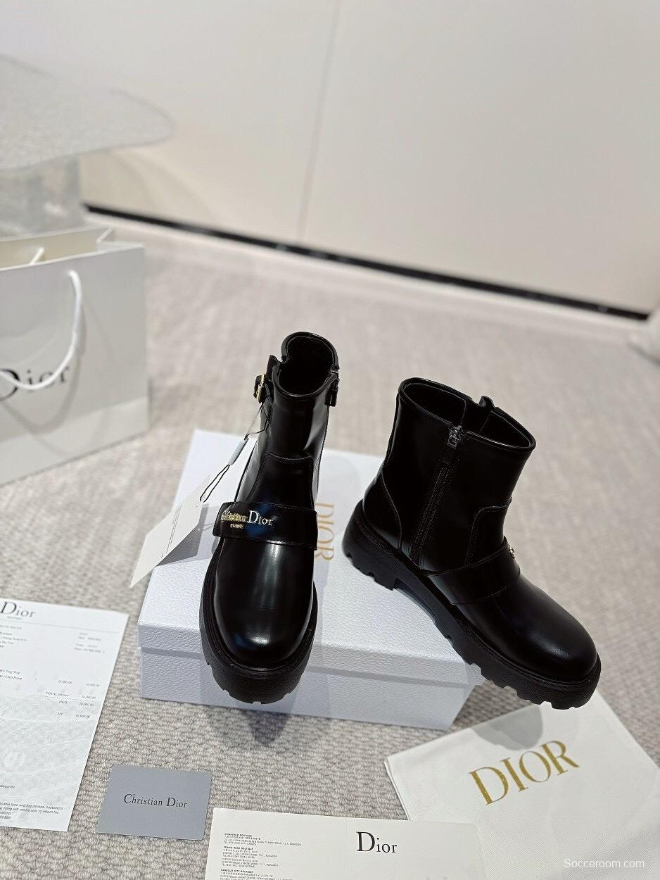 DIOR CHRONO Ankle Boots with CD Logo and Exclusive Zipper - LY00340