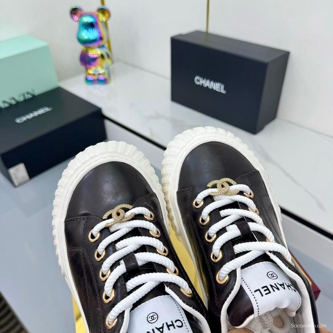 Chanel 2025 SS Panda Loafers Bread Shoes Original Calfskin - LY00330