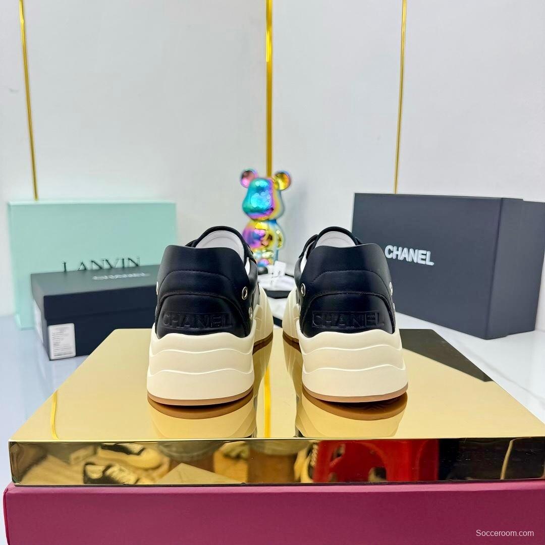 Chanel 2025 SS Loafers Panda Shoes Original Calfskin Casual Sneakers - LY00320